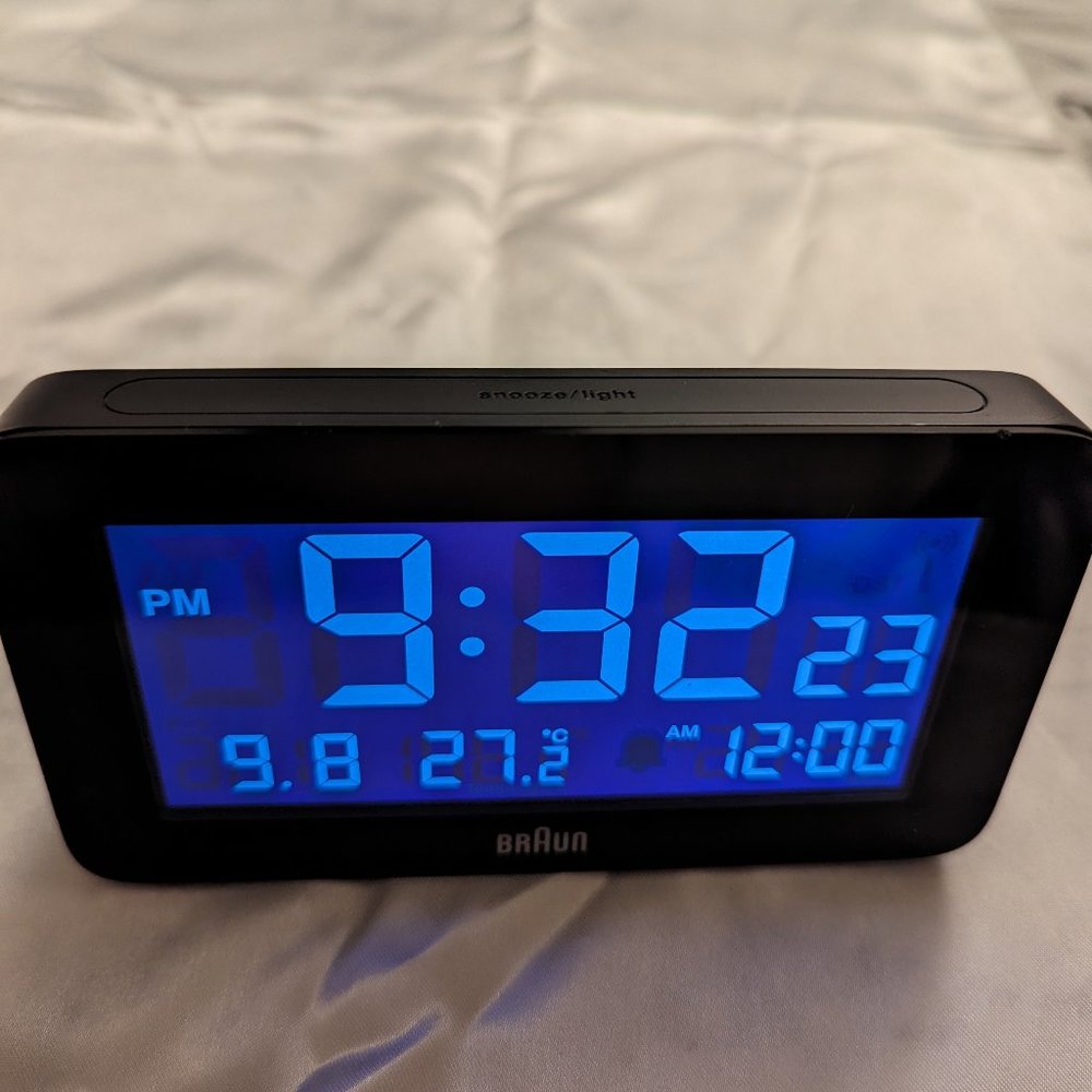 BC10 Braun Digital Alarm Clock - Black